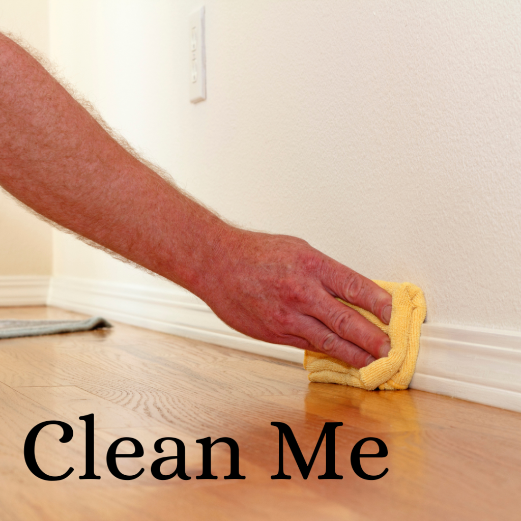 Cleaning baseboards